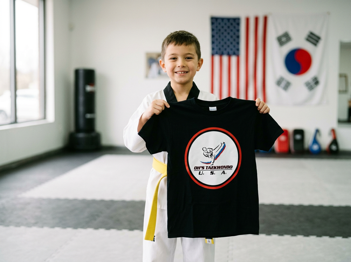 The free T-shirt included with the $19 intro offer at Oh's Martial Arts