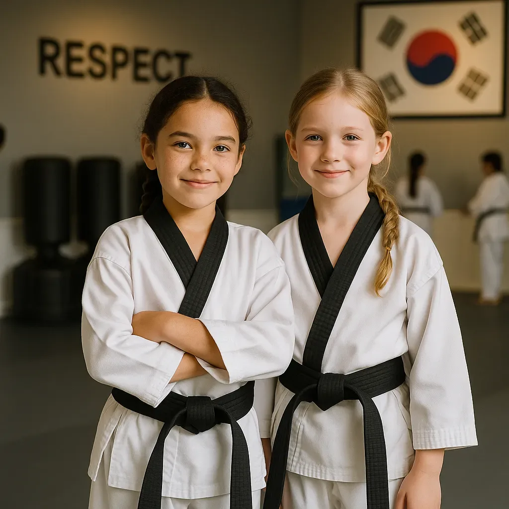 Little Dragons students practicing drills during class at Oh's Martial Arts in Seminole